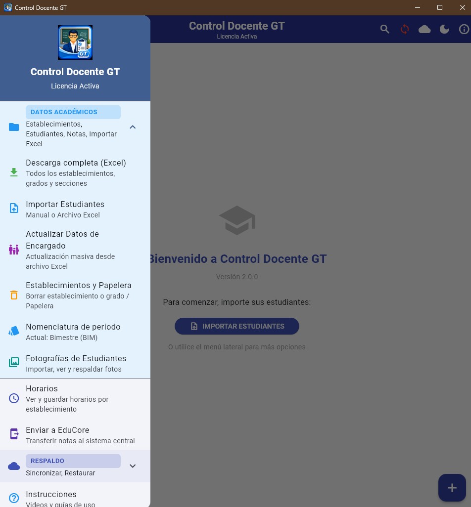 Registro de alumnos